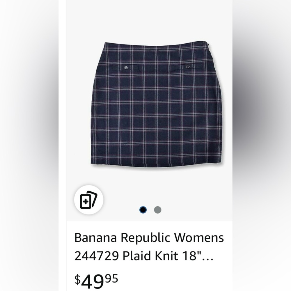 Plaid Navy Skirt